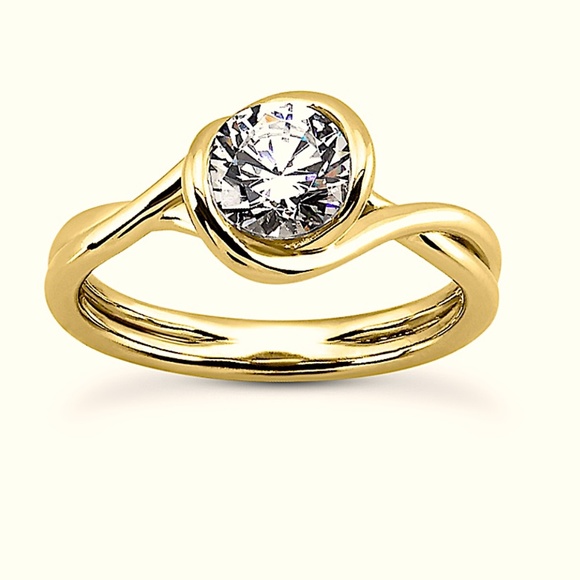 18kt 0.70ct GIA Round Diamond Engagement Ring 18kt